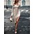 cheap Spring&amp;Autumn Dress-Women&#039;s Casual Dress Sweater Dress Sheath Dress Split Ribbed Midi Dress Fashion Basic Daily Date Going out Long Sleeve Square Neck Slim 2023 Apricot Color S M L XL Size