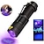 levne taktické svítilny-uv baterka přenosná mini ultrafialová svítilna vodotěsná zoomovatelné fialové světlo detektor moči škorpionů uv lampa