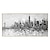 preiswerte Landschaftsgemälde-Große Wandkunst, handgefertigt, San Francisco Skyline-Gemälde, handgemalte Wandkunst, schwarz-weiße abstrakte Kunst, Spachtel, Stadtkunst, Heimdekoration, Dekor, gerollte Leinwand
