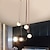 Χαμηλού Κόστους Νησιωτικά φώτα-led μενταγιόν φωτιστικό 1/3/5/7-light design cluster γυάλινο σφαιρικό σχοινί κάνναβης πολυέλαιος φως μοντέρνο μαύρο ροζ πολυελαίους κρεμαστό φωτιστικό οροφής flush mount φωτιστικό 110-240v
