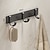 Χαμηλού Κόστους Ράβδοι για πετσέτες-μαύρος χώρος αλουμινίου γάντζος ρούχων πετσέτα γάντζος μπάνιου σειρά κουζίνας γάντζος ρούχα γάντζος γάντζος καπέλο γάντζος χωρίς διάτρηση