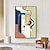 billige Abstrakte malerier-håndlaget oljemaleri lerret veggkunst moderne dekorasjon picasso stil bstrakt fargeblokk figur for hjemmet stue dekor rullet rammeløst ustrukket maleri