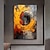 זול ציורים אבסטרקטיים-מופשט צבע צהוב בהיר מרקם ציור אקרילי עבה סכין פלטה בגודל גדול ציור שמן בד אמנות קיר תמונה מגולגל בד (ללא מסגרת)