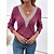 cheap Blouses &amp; Shirts-Women&#039;s Shirt Blouse Red Lace Trims Plain Casual Long Sleeve V Neck Fashion Regular Fit Spring &amp; Summer