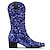 voordelige Cowboy &amp; Western Boots-Dames Laarzen Cowboy westernlaarzen Metalen laarzen Glitter kristal pailletten juwelen Buiten Werk Dagelijks Halfhoge laarzen Winter Pailletten Blok hiel Blokhak Gepuntte Teen Elegant Modieus Klassiek