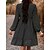 cheap Lace Dresses-Women&#039;s Casual Dress Floral Ditsy Floral A Line Dress Floral Dress V Neck Ruffle Pocket Mini Dress Daily Holiday Fashion Modern Loose Fit Long Sleeve Black White Red Fall Winter S M L XL