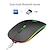 cheap Mice-HXSJ T18 Dual Mode Mouse 2.4G Wireless Mouse BT Mouse Colorful Breathing Light Mute Mouse with Adjustable DPI for Laptop