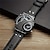 お買い得  クォーツ腕時計-2 つのタイムゾーンカジュアルレザーストラップ腕時計男性ビッグサイズスポーツ腕時計ユニークなメンズクォーツ時計