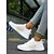 cheap Shoes &amp; Bags-Women&#039;s Sneakers Outdoor Daily Flyknit Shoes Pickleball Shoes Comfort Shoes Lace-up Round Toe Wedge Heel Tennis Shoes Walking Fashion Casual Comfort Lace-up Elastic Fabric Tissage Volant Solid Color
