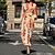 cheap Casual Dresses-Women&#039;s Casual Dress Tie Dye Multicolor A Line Dress Print Dress V Neck Pocket Print Long Dress Maxi Dress Work Street Fashion Elegant Loose Fit Long Sleeve Orange Spring Fall S M L XL