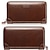 levne univerzální taška na telefon-pravá hovězí leštěná kožená kabelka business pánská dlouhá peněženka dvojité zipy peněženka peněženka taška na mobil s odnímatelným náramkem