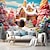 お買い得  風景タペストリー-クリスマスキャンディーハウス壁掛けタペストリー壁アートクリスマス大型タペストリー壁画装飾写真の背景毛布カーテン家の寝室のリビングルームの装飾