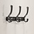 cheap Robe Hooks-Black Space Aluminum Clothes Hook Towel Hook Bathroom Kitchen Row Hook Clothes Hook Hat Hook No Punching