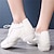 cheap Dance Sneakers-Women&#039;s Dance Sneakers Practice Trainning Dance Shoes Performance Outdoor HipHop Dancesport Shoes Professional Split Sole Thick Heel Pearl White Bright Black Black