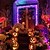 tanie Łańcuchy świetlne baterii-Halloween boże narodzenie wodoodporne opakowanie na baterie sznur świetlny 8-funkcyjny pilot wewnątrz i na zewnątrz dziedziniec ogród dekoracje ślubne światło 4m-30leds/6,5m-50leds/10m-100leds
