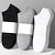cheap Men&#039;s Socks-Unisex 5 PCS No Show &amp; Liner Socks Black White Color Solid / Plain Color Casual Daily Minimalist Thin Fall Autumn / Fall Spring &amp; Summer Casual
