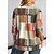 cheap Hoodies &amp; Sweatshirts-Women&#039;s Shirt Blouse Red Button Print Graphic Casual Long Sleeve Shirt Collar Fashion Regular Fit Spring &amp;  Fall