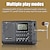 Χαμηλού Κόστους Ραδιόφωνα και Ρολόγια-Full Band Radio Portable FM/AM/SW Receiver Ραδιόφωνα Οθόνη LED για Ενήλικες Μέσα έξω Μπαταρίες AAA