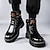 abordables Botas de trabajo-Hombre Botas Botas de trabajo Zapatos de Paseo Casual Diario Cuero Cómodo Botines / Hasta el Tobillo Mocasín Negro Amarillo Primavera Otoño