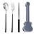 preiswerte Essen &amp; Besteck-Besteck-Set, 3-teilig, Besteck, Besteck mit Gitarre, Box, Geschirr, Löffel, Gabel, Stäbchen, Set, Reisegeschirr