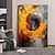 זול ציורים אבסטרקטיים-מופשט צבע צהוב בהיר מרקם ציור אקרילי עבה סכין פלטה בגודל גדול ציור שמן בד אמנות קיר תמונה מגולגל בד (ללא מסגרת)