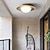 Недорогие Потолочные светильники-Потолочный светильник в форме неглубокой чаши, минималистичный светильник из каменного стекла, полузаподлицо с 1 лампочкой для прихожей, 110-240 В