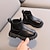 זול מגפיים לילדים-בנים בנות מגפיים יומי PU ילדים קטנים (4-7) פעוטות (שנתיים עד 4) יומי שחור לבן חום קיץ אביב סתיו