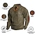 cheap Basic Hoodie Sweatshirts-Men&#039;s Sweatshirt Corduroy Pullover Apricot Black Blue Brown Khaki Standing Collar Color Block Patchwork Tactical Sports &amp; Outdoor Casual Corduroy Streetwear Casual Athletic Spring &amp; Summer Clothing