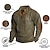 preiswerte Einfache Sweatshirts mit Kapuze-Herren Sweatshirt Pullover Kord Zur Seite fahren Aprikose Schwarz Blau Braun Khaki Stehkragen Farbblock Patchwork Taktisch Sport &amp; Natur Casual Kord Strassenmode Brautkleider schlicht sportlich