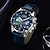 cheap Quartz Watches-LIGE Mens Watch Luxury Waterproof Male Clock Moon Phase Date Casual Blue Leather Quartz Wrist Watch Men Chronograph Montre Homme