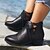 cheap Shoes &amp; Bags-Women&#039;s Boots Outdoor Daily Motorcycle Boots Plus Size Booties Ankle Boots Winter Booties Ankle Boots Buckle Zipper Round Toe Chunky Heel Vintage Classic Casual Zipper PU Solid Color Black khaki