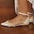 abordables Zapatos de boda-Mujer Zapatos de boda Regalos de San Valentín Zapatos brillantes y brillantes Borla zapatos Fiesta Oficina Pisos de boda Zapatos de novia Zapatos de dama de honor Pedrería Perla de Imitación Tacón