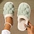 cheap Women&#039;s Slippers &amp; Flip-Flops-Women&#039;s Slippers Fuzzy Slippers Fluffy Slippers House Slippers Indoor Shoes Daily Indoor Solid Color Winter Flat Heel Round Toe Casual Comfort Minimalism Faux Fur Loafer White Pink Green