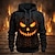 cheap Men&#039;s Hoodies-Pumpkin Graphic Prints Grimace Daily Classic Casual 3D Print Men&#039;s Halloween Holiday Going out Hoodie Pullover Hoodies Dark Yellow Black Orange Hooded Long Sleeve Spring &amp;  Fall Print Designer