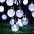 voordelige LED-lichtstrengen-5M Verlichtingsslingers 30 LEDs EL Warm wit Wit Meerkleurig Globe / Ball Lichtslingers Zonne-energie Bruiloft Kerst decoratie 5 V