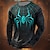 cheap Men&#039;s 3D T-shirts-Graphic Spider Fashion Designer Casual Men&#039;s 3D Print T shirt Tee Sports Outdoor Holiday Going out T shirt Red Blue Purple Long Sleeve Crew Neck Shirt Spring &amp;  Fall Clothing Apparel S M L XL 2XL 3XL