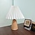 ieftine lampă de noptieră-Lampă de masă plisată, bricolaj, lampă de masă din ceramică, sufragerie, decorarea casei, bandă luminoasă drăguță, lampă de birou din lemn în trei culori 110-240v