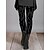 cheap Pants-Women&#039;s Leggings Full Length Stretchy Stylish Retro Vintage Medium Waist Causal Casual Black Grey Dark-Gray S M Fall Winter