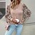 cheap Blouses &amp; Shirts-Women&#039;s Shirt Lantern Sleeve Blouse Brown Print Floral Casual Holiday Long Sleeve Round Neck Fashion Regular Fit Floral Spring &amp;  Fall Lantern Sleeve