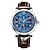 זול שעונים מכאניים-LIGE גברים שעון מכני צג גדול אופנתי עסקים שעון יד טורבילון תצוגת שלב הירח לוח שנה כרונוגרף רצועת עור שעון