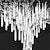 voordelige LED-lichtstrengen-kerstverlichting buiten meteorenregen lichten vallende sterlichten 30cm / 50cm / 80cm 8 buizen led ijspegel sneeuwlichten regendruppelverlichting voor kerstboom halloween vakantie feestdecoratie