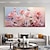 cheap Floral/Botanical Paintings-Handmade Oil Painting Canvas Wall Art Decor Original Flower Painting Abstract Floral Landscape Painting for Home Decor With Stretched Frame/Without Inner Frame Painting