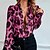 cheap Blouses &amp; Shirts-Women&#039;s Shirt Lantern Sleeve Blouse Pink Blue Brown Button Print Leopard Work Long Sleeve Shirt Collar Fashion Regular Fit Spring &amp;  Fall