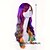abordables Perruques de carnaval-perruque synthétique bouclée frange soignée perruque longue vin rouge noir a1 cheveux synthétiques blonds design à la mode pour femmes mignon cosplay bleu violet vert perruques de carnaval