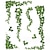 זול מדבקות קיר-צמח ירוק גפן מדבקות קיר גפן מטפס נמר איור קישוט קיר מדבקות דביקות