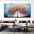 cheap Tree Oil Paintings-Handmade Oil Painting Canvas Wall Art Decoration Modern Living Room Sofa Background Wall Money Tree for Home Decor Rolled Frameless Unstretched Painting
