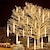 abordables Guirlandes Lumineuses LED-Lumières de Noël en plein air, pluie de météores, lumières de pluie tombantes, 80 cm, 8 tubes, 576 LED, lumières en cascade de glaçons pour arbre de Noël, décoration d&#039;Halloween, fête de mariage