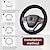 رخيصةأون أغطية عجلة القيادة-قطعة واحدة من غطاء عجلة قيادة السيارة من القطيفة الناعمة الدافئة للشتاء مقاس 37-38 سم للإكسسوارات الداخلية للسيارات