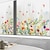 billiga Väggklistermärken-1 st växter blommig fjäril fönster klistermärken vardagsrum sovrum rum dekorativa väggdekaler självhäftande statiska glas klistermärken