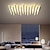 billige Loftslys-rektangulær geometrisk led loftslampe 12/15 hoved dæmpbar lysekrone til soveværelse stue, dæmpbar forsænket loftslampe, moderne lineære led loftslamper armatur-bølge 110-240v